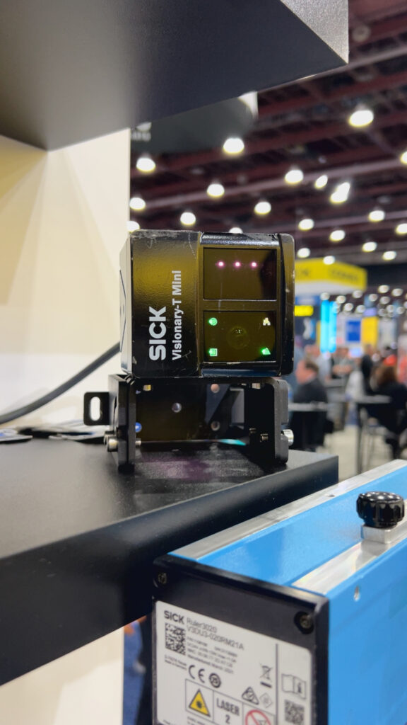 Sick Sensor Intelligence displayed a variety of sensors for packaging applications including its Visionary Mini-T. A compact solution that offers 3D vision sensing.