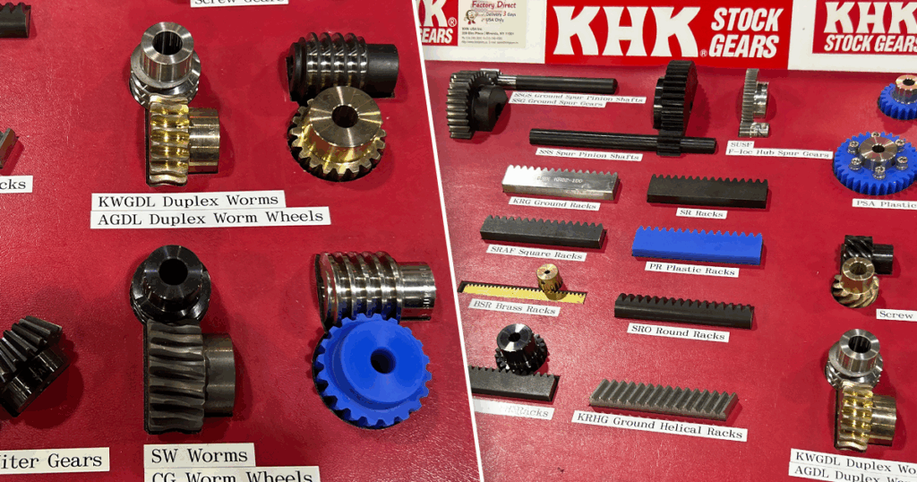 KHK USA collaborates with packaging machine builders to ensure they have the proper configuration for their project, including a wide catalog of spur gearing, helical gears, gear racks, screw gearing, worm and worm wheels, and bevel gearing.
