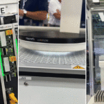 From left to right: Bosch Rexroth’s ctrlX drive offers modular, space-saving automation; the ctrlX Flow 6D enables smart magnetic conveyance with six degrees of freedom; and the linear motion cartesian system supports high-speed, high-accuracy pick-and-place applications for packaging lines.