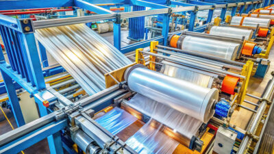 High-speed LDPE shrink film bagging machine LDPE shrink film bagging machines support the growing demand for flexible, durable packaging in food, beverage, and e-commerce sectors. Source: Adobe Stock, generated with AI