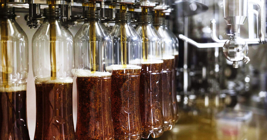 Coca-Cola bottles are filled on Sibeg Srl’s first aseptic PET line at its Catania facility in Sicily, installed with Sidel’s Aseptic Combi Predis system for the production of sensitive beverages.