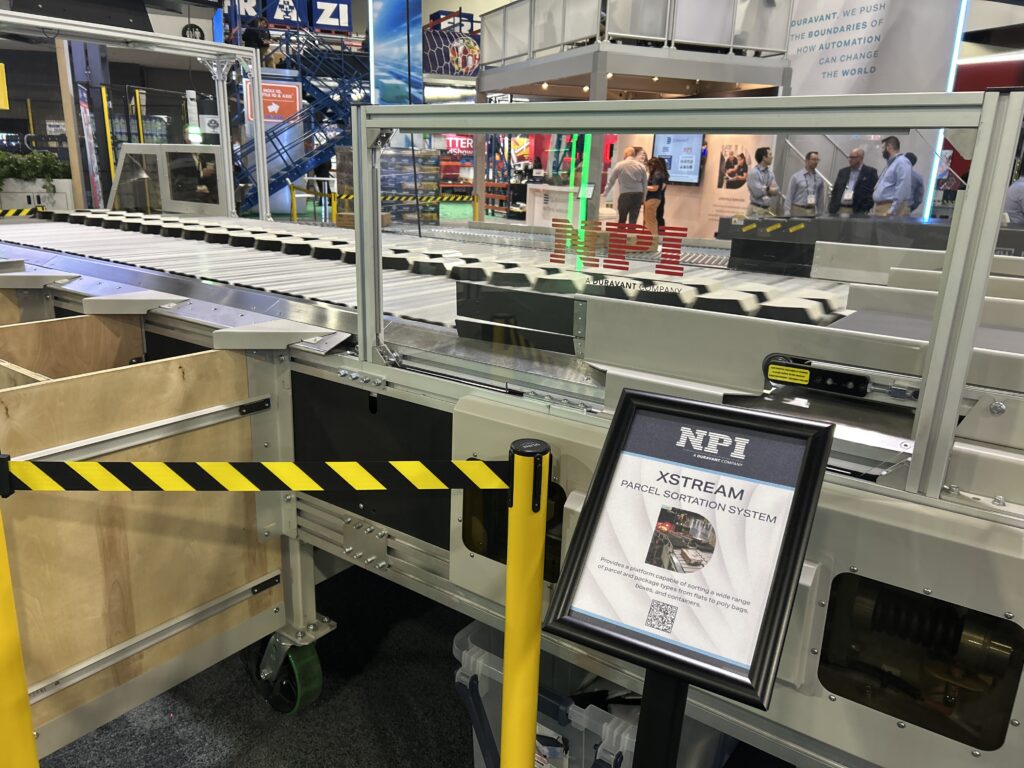 NPI, a Duravant company, showcased its XStream parcel sortation system at Modex 2026 in Atlanta, Georgia, designed for high-throughput sorting applications in parcel and logistics operations.