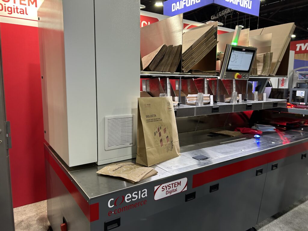 System Digital, a Coesia company, showcased SELECTA at Modex 2026 in Atlanta, Georgia, a system that automatically selects, opens, and seals the perfect paper bag format for each order.