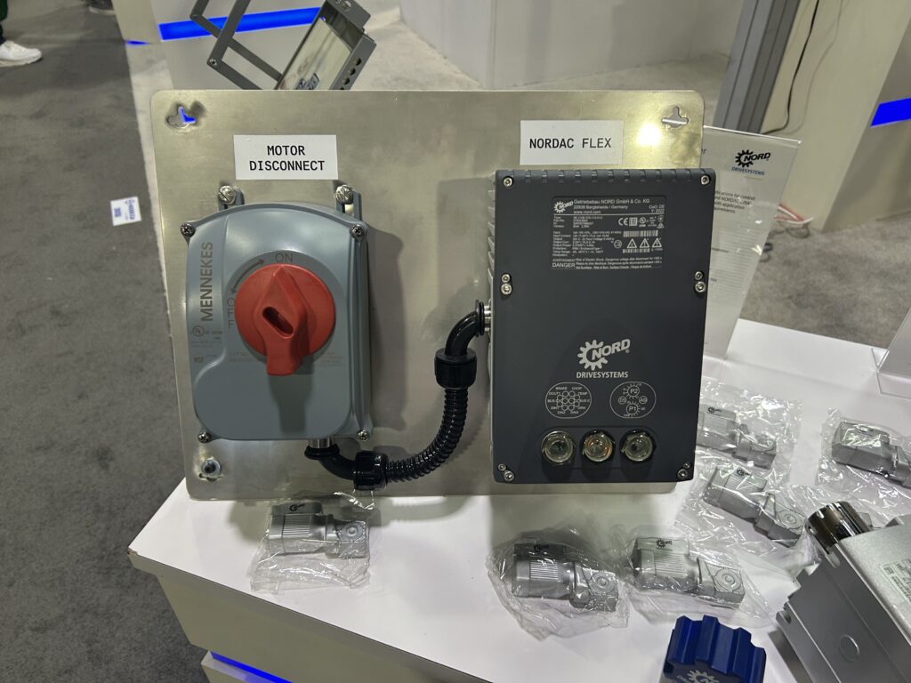 Nord Drivesystems showcased the NORDAC Flex at Modex 2026 in Atlanta, Georgia, highlighting its drive solution for flexible motor control applications.