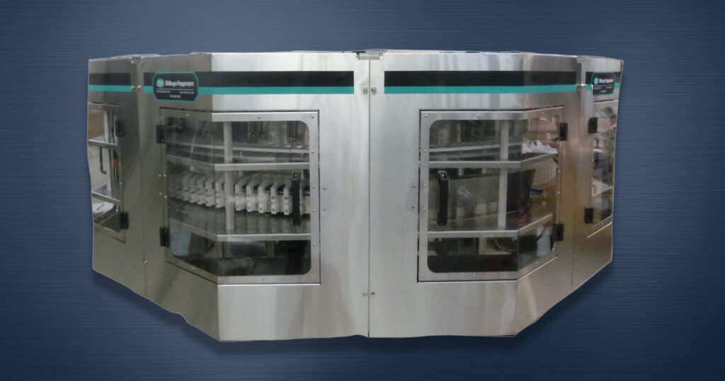 Shibuya Hoppmann FS-70 scallop centrifugal feeder designed for high-rate part feeding across packaging lines