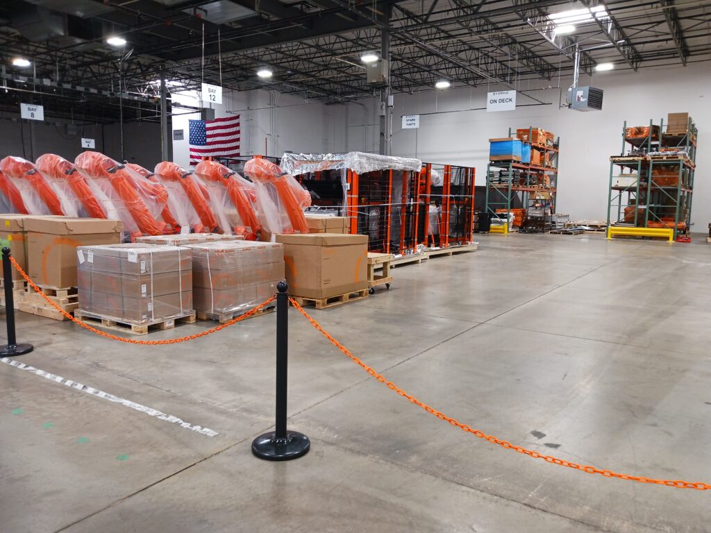 Systems ready for shipment from Formic’s expanded Bolingbrook headquarters facility.