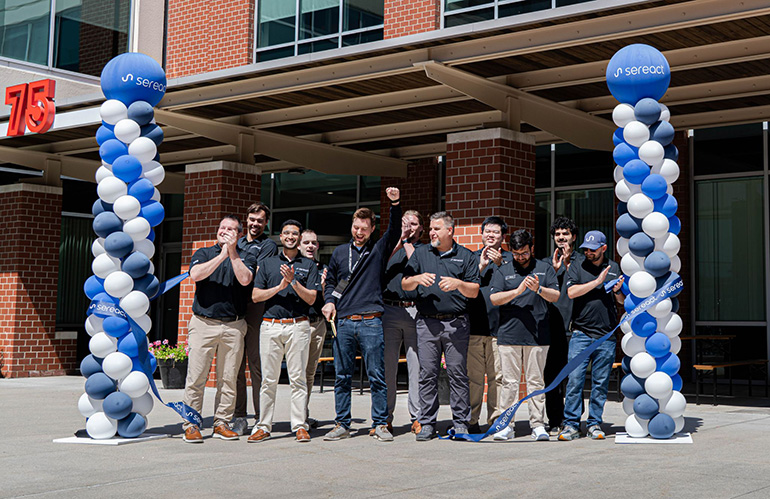 Sereact’s team celebrates the opening of its Boston-area U.S. headquarters.
