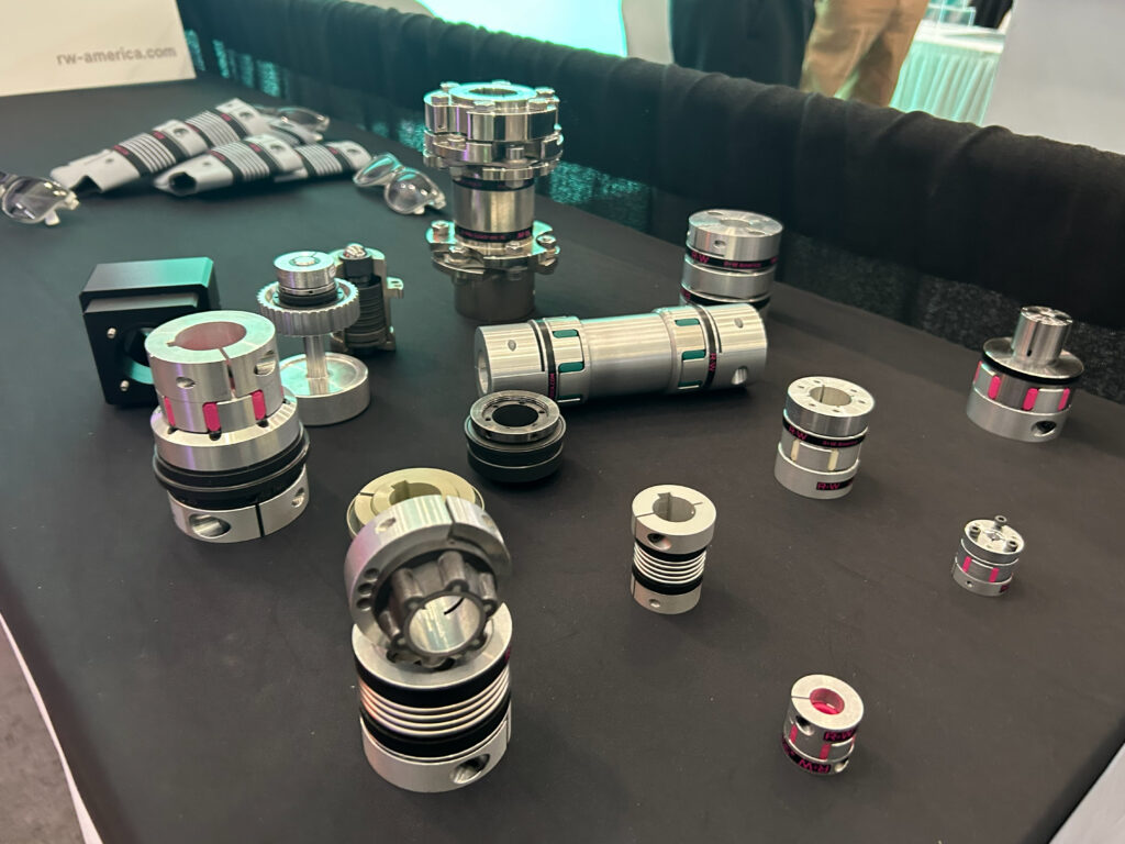 A variety of couplings from R+W America were on display at the 2026 Robotics Summit & Expo in Boston.