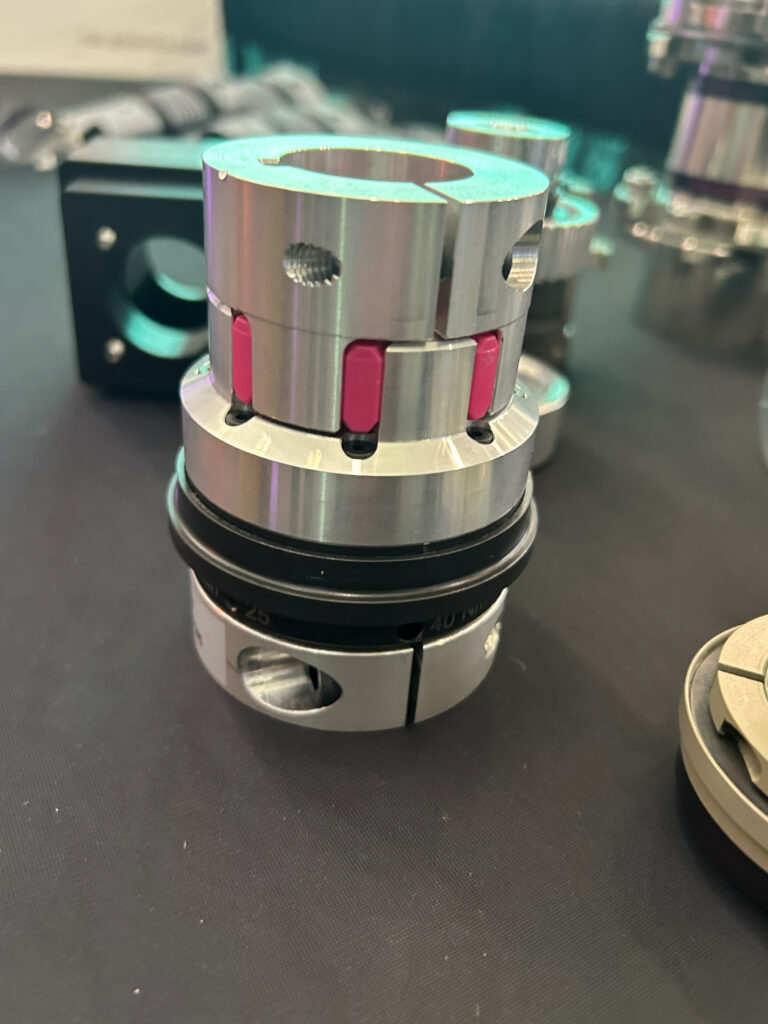 R+W America showcased an elastomer coupling designed for industrial applications at the 2026 Robotics Summit & Expo in Boston.