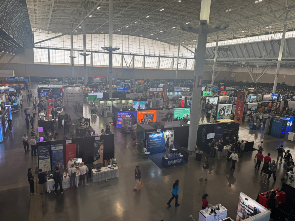 The 2026 Robotics Summit & Expo show floor in Boston featured a range of robotics and automation systems, from industrial equipment to collaborative technologies on display.