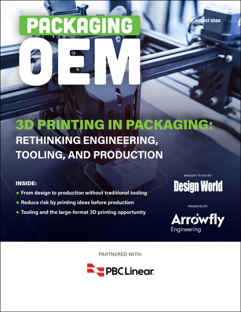 Once associated primarily with prototyping, 3D printing is finding new applications throughout packaging machinery. This Packaging OEM report explores how machine builders are using additive manufacturing across engineering, tooling, machine design, and production.
