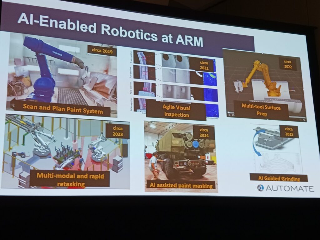 Figure 1: AI has been used for automation for many years, and a modular AI framework from ARM Institute could help accelerate AI-enabled robotics for manufacturing, as explained at Automate 2026 from Association for Advancing Automation (A3). Courtesy: Mark T. Hoske, Control Engineering