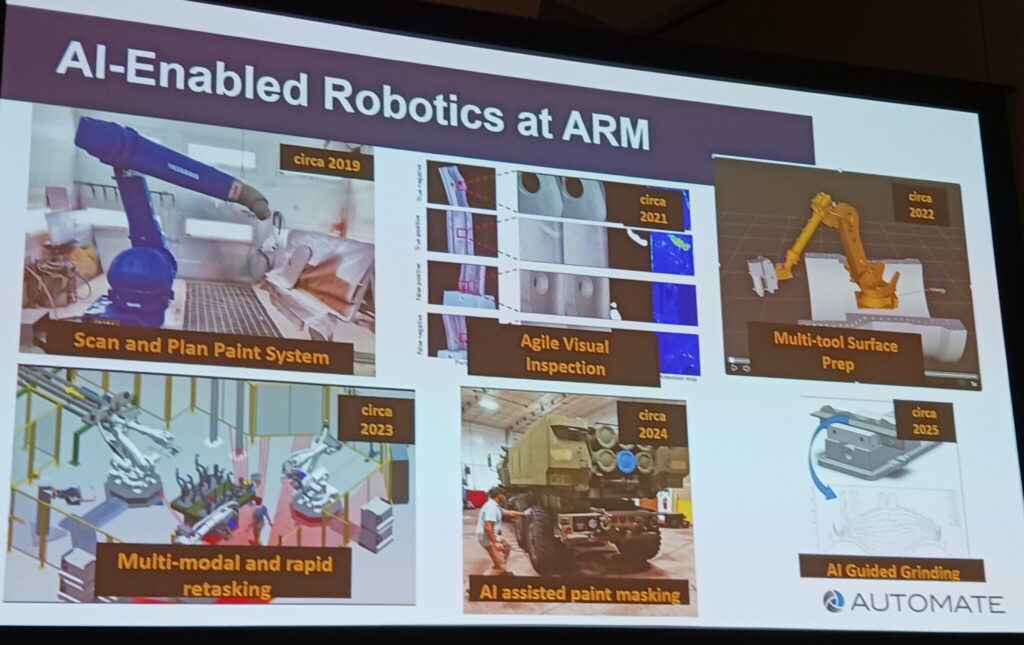 Figure 1: AI has been used for automation for many years, and a modular AI framework from ARM Institute could help accelerate AI-enabled robotics for manufacturing, as explained at Automate 2026 from Association for Advancing Automation (A3). Courtesy: Mark T. Hoske, Control Engineering