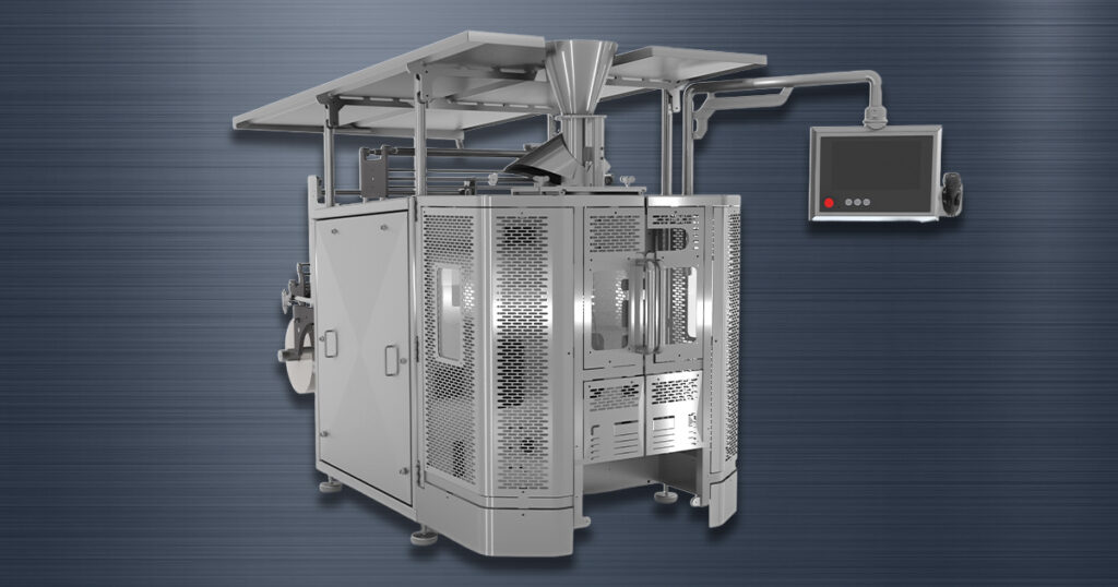 Harpak-ULMA’s VTC 840 WD vertical form-fill-seal (VFFS) system is designed for high-sanitation food packaging applications with IP66 washdown capability.