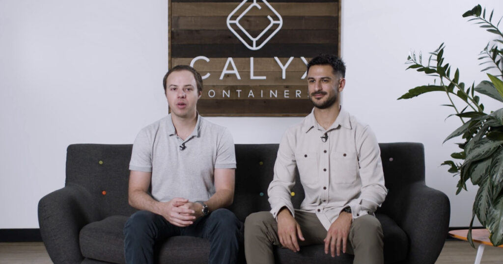 Calyx Containers co-founders Simon Knobel (left side of image) and Alex Gonzalez (right side of image) discuss the company’s approach to cannabis packaging, from child-resistant containers to flexible packaging and preservation solutions.